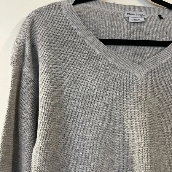 Prana Gray Knit Sweater Womens Small - Picture 2 of 7